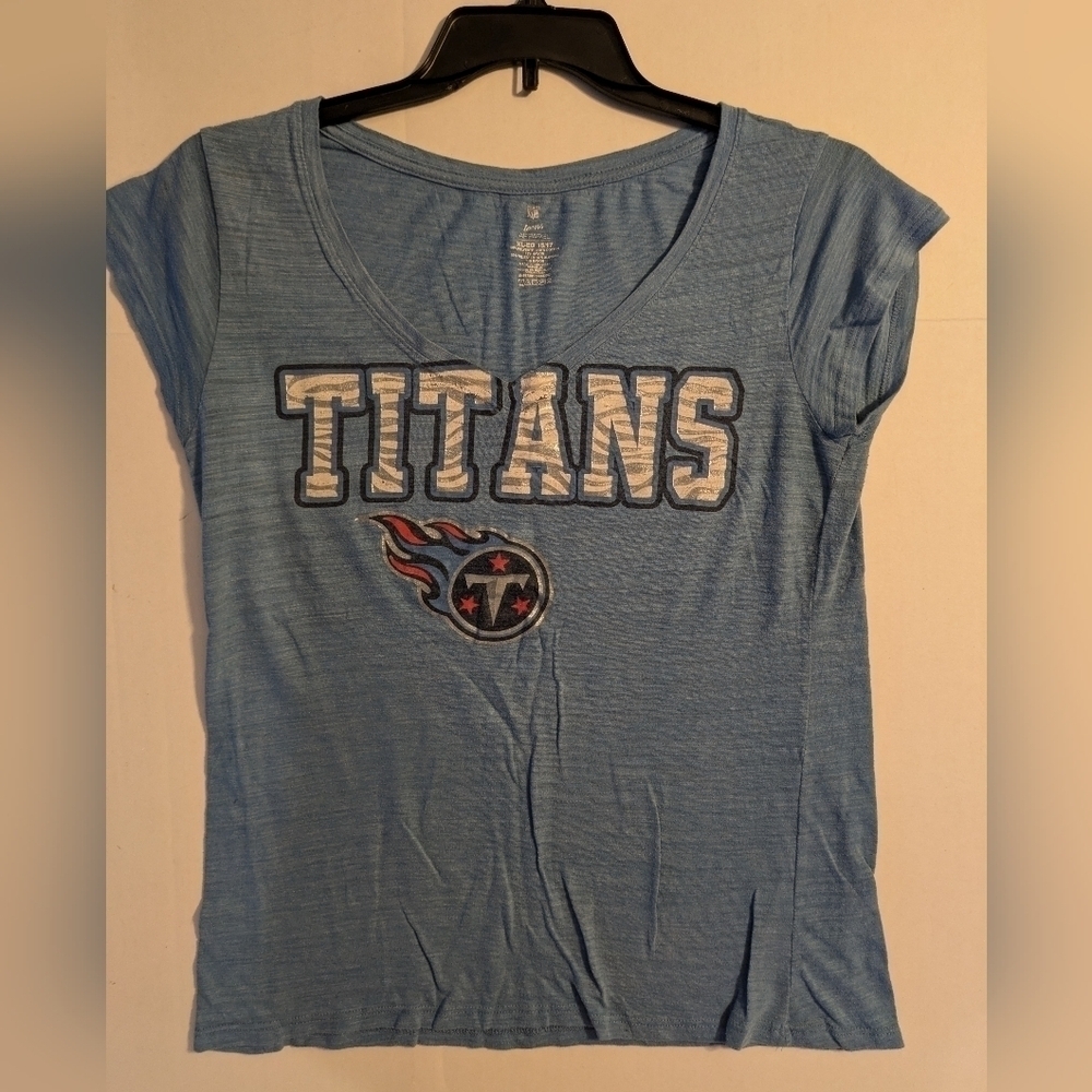 TN Titans NFL Tshirt Ladies Fit Burnout Tee